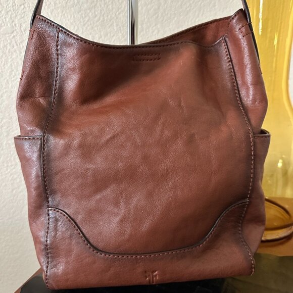Frye Handbags - Frye Leather Side Pocket Hobo Shoulder Bag